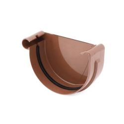 Заглушка желоба BRYZA Коричневый левая 125/110 мм