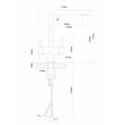 Смеситель для кухни FLORENTINA Арес FL Нуар