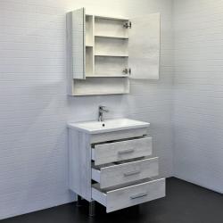 Тумба с раковиной COMFORTY Никосия 70 дуб белый 