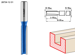 Фреза пазовая прямая ЗУБР 12*51 мм 28754-12-51
