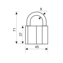 Замок навесной АЛЛЮР ВС2-26С