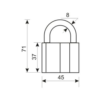 Замок навесной АЛЛЮР ВС2-26С
