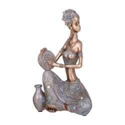 (АКЦИЯ) Cтатуэтка 14*9*22,5см Африканка полистоун /79-213/LEFARD/ 