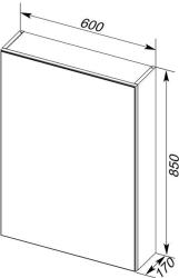 Зеркальный шкаф AQUANET Алвита серый антрацит 60*85 см