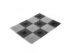 Коврик придверный VORTEX Травка Черно-серый 420*560 мм