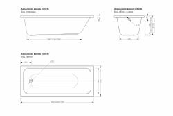 Ванна акриловая МЕТАКАМ Strict 170*70 см