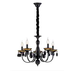 Люстра ЛАЙТ СФЕРА BK+GD Черный