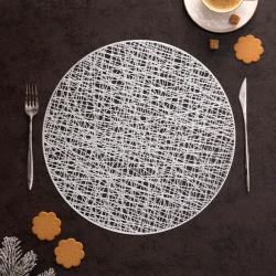 Салфетка подстановочная LEFARD серебро 38 см 4 шт