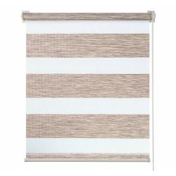 Рулонная штора АС МАРТ День-Ночь Вудэн Бежево-серый 61*160 см