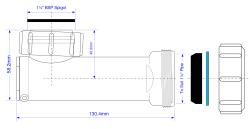 Клапан сливной MCALPINE WHB1-32