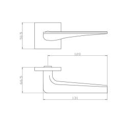 Ручка на розетке BUSSARE Bravo A-45-40 W.Gold Золото валийское