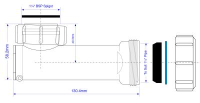 Клапан сливной MCALPINE WHB1-32
