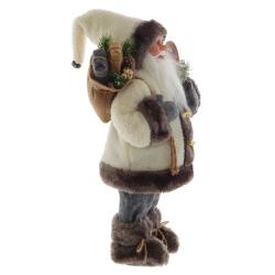 Декоративная кукла REMECO Дед Мороз в серо-белом костюме 49 см