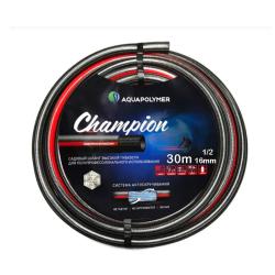Шланг поливочный AQUAPULSE Чемпион Черный, красный 1/2" 30 м