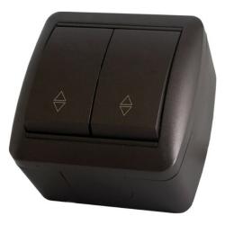 Переключатель TDM Селигер 2 клавиши шоколад SQ1818-0212