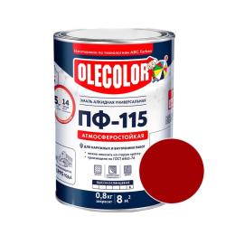 Эмаль OLECOLOR ПФ-115 Вишневый 0,8 кг