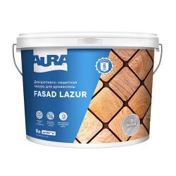 Лазурь декоративно-защитная AURA Fasad Lazur Белый 9 л