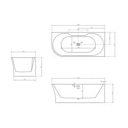 Ванна акриловая ABBER 170*78 см AB9335-1,7 R 