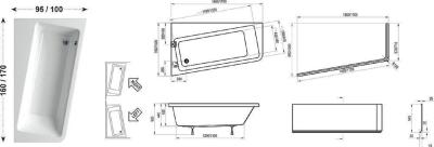 Ванна акриловая RAVAK 10° 170 правая