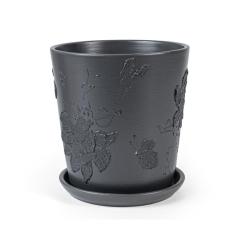 Горшок керамический СТУДИЯ ДЕКОР Жаклин Графит 5,6 л