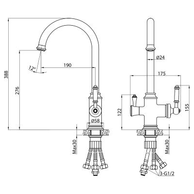 Смеситель для кухни ELGHANSA 56B5636