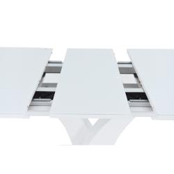 Стол АВРОРА Нотр-Дам Moderne Optiwhite Белый/Белый 1400(1715)*850 мм