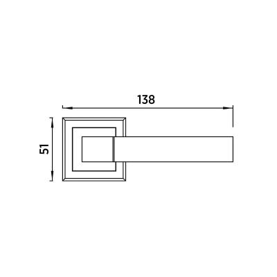 Ручка на розетке BUSSARE Stricto A-67-40 Black Черный