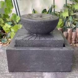 Фонтан GLQ Чаша Графит 37,5*37,5*23,5 см