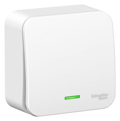 Выключатель SYSTEME ELECTRIC Blanca 1 клавиша с подсветкой белый BLNVA101111
