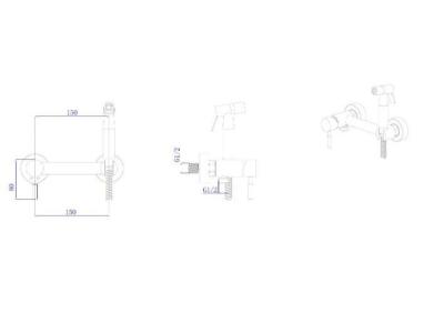 Гигиенический комплект RUSH Melos встраиваемый SUS1101-99