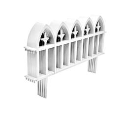 Ограждение декоративное PROTEX Кованый цветок Белый 600*300 мм