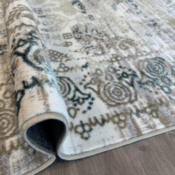 Ковер БЕЛЛА D008A - CREAM SHIRINK / BLUE FDY прямоугольник размер 2,0*2,9 м