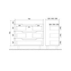 Тумба с раковиной MIRSANT Soho 80 