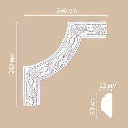 Угловой элемент DECOMASTER 240*240*22 мм 98102-2