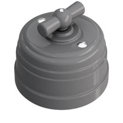 Выключатель ТМ МЕЗОНИНЪ Усадьба 1 клавиша проходной серый GE30404-07