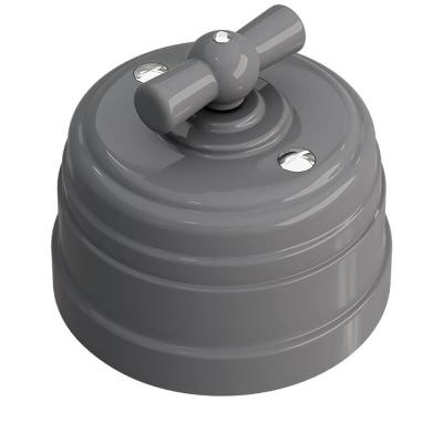 Выключатель ТМ МЕЗОНИНЪ Усадьба 1 клавиша проходной серый GE30404-07