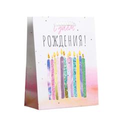Пакет бум. 12*15*5,5см С Днём Рождения /6582669/Доступные Радости/