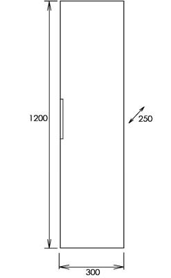Пенал ONIKA Легран дуб галифакс 30*120 см