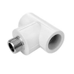 Тройник ПП ВЕКПЛАСТ полипропилен комбинированный 20 мм 1/2" НР