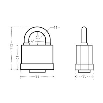 Замок навесной АЛЛЮР ВС1Ч-377П Замок навесной АЛЛЮР ВС1Ч-377П