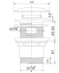 Клапан донный ORANGE X1-004CR