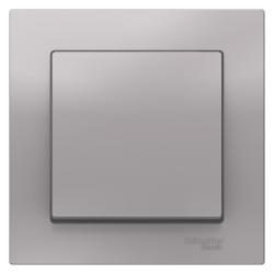 Выключатель SYSTEME ELECTRIC Atlas design 1 клавиша алюминий ATN000312