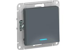 Механизм выключателя SYSTEME ELECTRIC Atlas design 1 клавиша с подсветкой грифель ATN000713