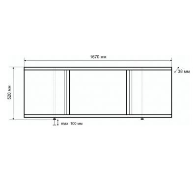 Экран для ванны EMMY Элис 170 167 см