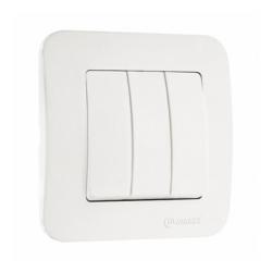 Выключатель MAKEL Lilium 3 клавиши белый 70091