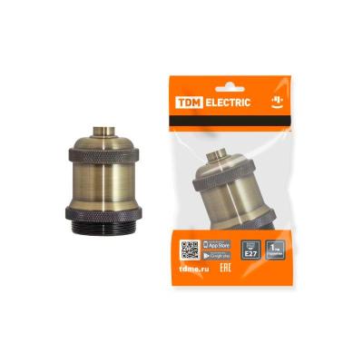 Патрон TDM Лофт Е27 металл подвесной бронзовый