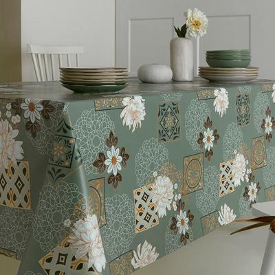 Клеенка BORSA Camelia Белый пион зеленый