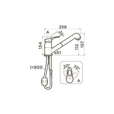 Смеситель для кухни OMOIKIRI Tateyama-S-CH 4994142 Смеситель для кухни OMOIKIRI Tateyama-S-CH 4994142