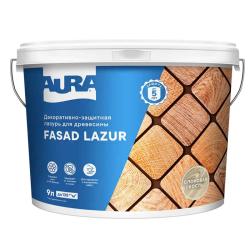 Лазурь декоративно-защитная AURA Fasad Lazur Слоновая кость 9 л