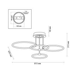 Люстра ODEON Ursula 5283/96CL Черный